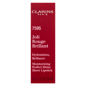 Clarins Joli Rouge Brillant Lipstick negovalna šminka z bisernim sijajem 759S Woodberry 3,5 g