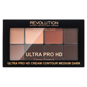 Makeup Revolution Ultra Pro HD Cream Contour Palette večnamenska paleta Medium Dark 20 g