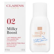 Clarins Milky Boost Foundation tonifiërende en hydraterende emulsie voor een uniforme en stralende teint 02 Nude 50 ml