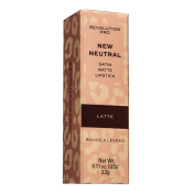 Makeup Revolution Lip Pro New Neutral Satin Matte Lipstick hosszan tartó rúzs mattító hatásért Latte 3,2 g