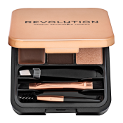 Makeup Revolution Brow Sculpt Kit paletta a szemöldök sminkeléséhez Dark
