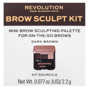 Makeup Revolution Brow Sculpt Kit paletta a szemöldök sminkeléséhez Dark