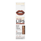 Eveline OH! My Velvet Lips Matt Lip Kit sada na pery pre matný efekt 14 Choco Truffle 4,5 ml