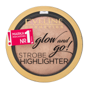 Eveline Glow And Go! Strobe Highlighter poeder voor een uniforme en stralende teint 02 Gentle Gold 8,5 g