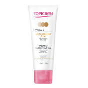 Topicrem HYDRA+ Radiance Progressive Tan arc krém az egységes és világosabb arcbőrre 40 ml
