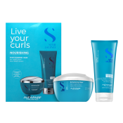 Alfaparf Milano Semi Di Lino Live Your Curls Nourishing Kit készlet fényes hullámos és göndör hajért