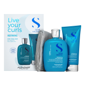 Alfaparf Milano Semi Di Lino Live Your Curls Refining Kit Champú y acondicionador Para lucir un cabello ondulado y rizado