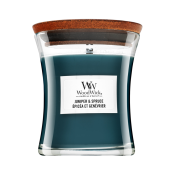 Woodwick Juniper & Spruce geurkaars 85 g