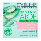 Eveline Organic Aloe + Collagen Face Cream Gel gel per il viso per tutti i tipi di pelle 50 ml