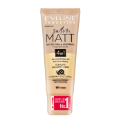 Eveline Satin Matt Mattifying & Covering Foundation 4in1 fond de ten lichid cu efect matifiant 101 Ivory 30 ml