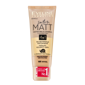 Eveline Satin Matt Mattifying & Covering Foundation 4in1 fond de ten lichid cu efect matifiant 103 Natural 30 ml