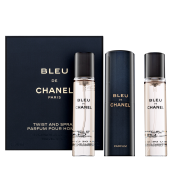 Chanel Bleu de Chanel Parfum - Twist and Spray puur parfum voor mannen 3 x 20 ml