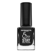 Dermacol 5 Day Stay Nail Polish lac de unghii 55 Black Onyx 11 ml