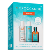 Moroccanoil Repair Repair & Moisture Trio sada pre slabé a poškodené vlasy 2 x 70 ml + 25 ml