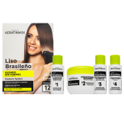 Placenta Life Keratimask Brazilian Straightening Kit kit met keratine om het haar steil te maken 240 ml