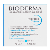 Bioderma Hydrabio хидратиращ крем Crème Rich Moisturising Care 50 ml