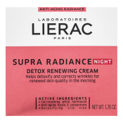 Lierac Supra Radiance crema de noapte Night Detox Renewing Cream 50 ml
