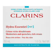 Clarins Hydra-Essentiel [HA²] vlažilna krema Moisturizes and Quenches Rich Cream 50 ml