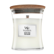 Woodwick White Teak illatos gyertya 85 g
