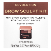 Makeup Revolution Brow Sculpt Kit paletta a szemöldök sminkeléséhez Medium
