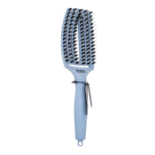 Olivia Garden Fingerbrush Combo Medium Pastel Blue kartáč na vlasy s nylonovými a kančími štětinami