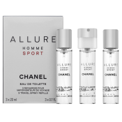 Chanel Allure Homme Sport - Refill Eau de Toilette bărbați 3 x 20 ml