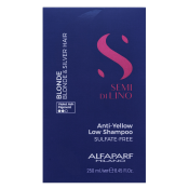Alfaparf Milano Semi Di Lino Blonde Intense Anti-Yellow Low Shampoo neutralisierte Shampoo für blondes Haar 250 ml