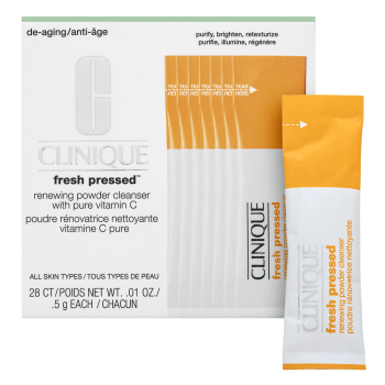 Clinique Fresh Pressed Renewing Powder Cleanser With Pure Vitamin C brightening serum with vitamin C anti-ageing skin for unified and lightened skin 28x0,5 ml