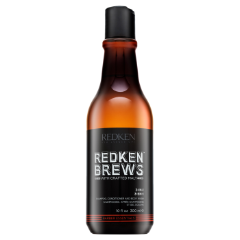 Redken Brews 3-in1 Shampoo szampon, odżywka i żel pod prysznic do wszystkich rodzajów włosów 300 ml