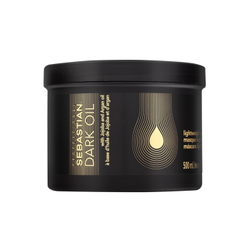 Sebastian Professional Dark Oil Lightweight Mask tápláló maszk kisimított és fényes hajért 500 ml