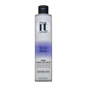 Alfaparf Milano That's It Never Brass Shampoo sampon platinaszőke és ősz hajra 250 ml