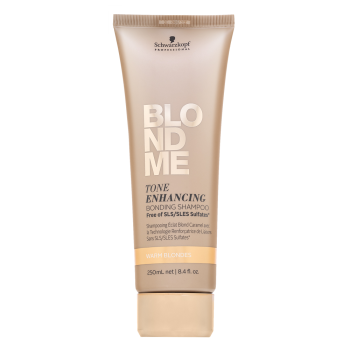 Schwarzkopf Professional BlondMe Tone Enhancing Bonding Shampoo Warm Blondes bezsiarczanowy szampon dla ożywienia koloru ciepłych odcieni blondu 250 ml