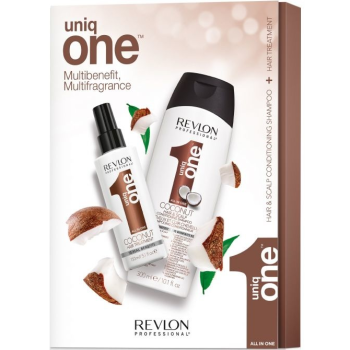Revlon Professional Uniq One All In One Coconut Mult-Benefit Set zestaw do wszystkich rodzajów włosów 300 ml + 150 ml