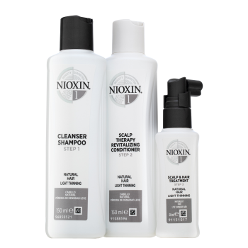 Nioxin System 1 Trial Kit Kit Para el adelgazamiento del cabello 150 ml + 150 ml + 50 ml