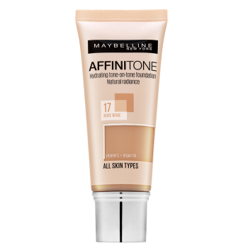 Maybelline Affinitone Hydrating tone-on-tone Foundation tekutý make-up s hydratačným účinkom 17 Rose Beige 30 ml