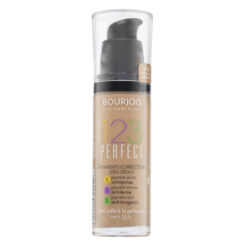 Bourjois 123 Perfect Foundation folyékony make-up az arcbőr hiányosságai ellen 53 Light Biege 30 ml
