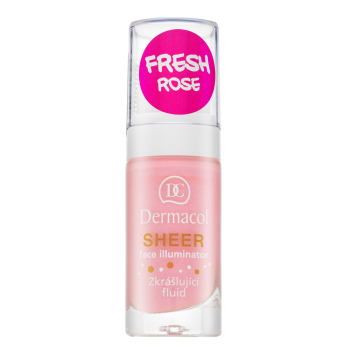 Dermacol Sheer Face Illuminator szépítő fluid az egységes és világosabb arcbőrre Fresh Rose 15 ml