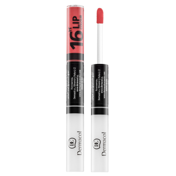 Dermacol 16H Lip Colour dlhotrvajúca dvojfázová farba a lesk na pery No. 12 7,1 ml
