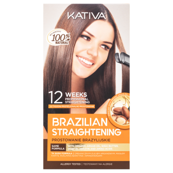 Kativa Brazilian Straightening Kit set s keratinom za ravnanje kose 225 ml