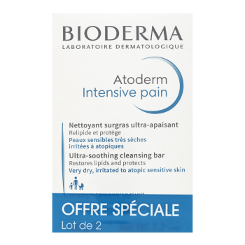 Bioderma Atoderm Intensive Pain Cleansing Ultra-Rich Soap feste Gesichtsseife für trockene und atopische Haut 2 x 150 g
