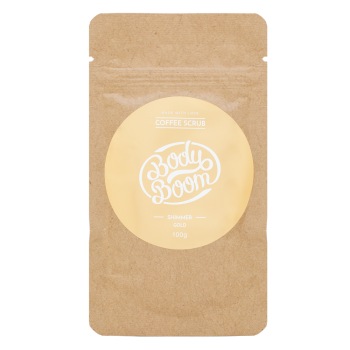 BodyBoom Coffee Scrub Shimmer Gold peeling pro všechny typy pleti 100 g
