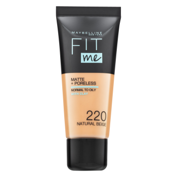 Maybelline Fit Me! Foundation Matte + Poreless tekući make-up s matirajućim učinkom 220 Natural Beige 30 ml