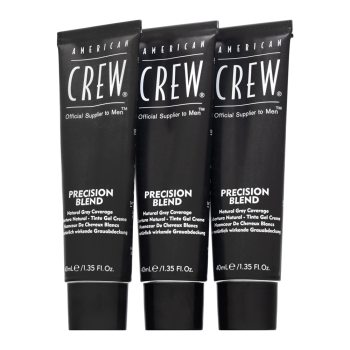 American Crew Precision Blend Natural Gray Coverage Color de pelo Para hombres Light Blond 7-8 3 x 40 ml