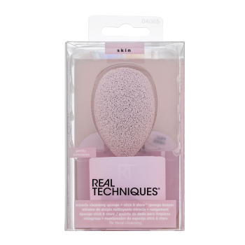 Real Techniques Cleansing Sponge & Sponge Keeper spužvica za čišćenje za sve tipove kože