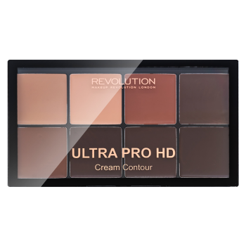 Makeup Revolution Ultra Pro HD Cream Contour Palette multifunkciós arc paletta Medium Dark 20 g