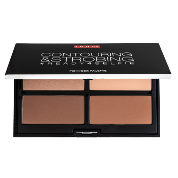 Pupa Contouring & Strobing Ready 4 Selfie Powder Palette Medium Skin Patela pentru conturul fetei 18 g