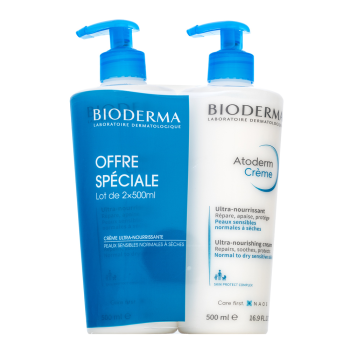 Bioderma Atoderm Pflegende Creme Ultra-Nourishing Cream 2 x 500 ml