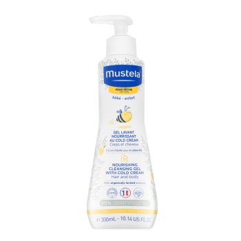 Mustela Bébé Nourishing Cleansing Gel – Cold Cream & Beeswax sprchový gel pro děti 300 ml