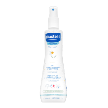 Mustela Bébé osvežilno pršilo za obraz Hair Styler & Skin Refresher with Organic Chamomile 200 ml