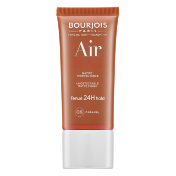 Bourjois Air Mat 24H Undetectable Matte Finish tekutý make-up pre matný efekt 08 Caramel 30 ml